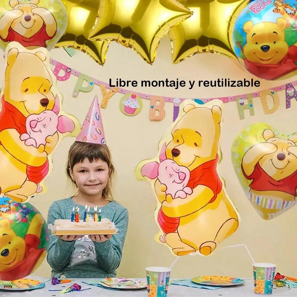 Kit 30 Winnie Pooh Bear Birthday Party Jumbo Balloons Decorate