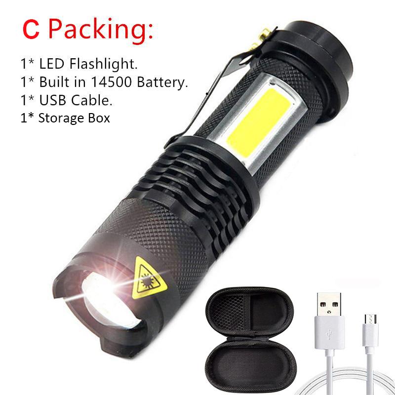 Xpe Portátil Mini Linterna Led Zoom Antorcha Lámpara Mazorca Xpe Portátil Mini Linterna Led Zoom Antorcha Lámpara Mazorca