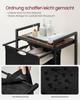 VASAGLE Laundry Basket, Laundry Hamper, Pull-Out and Removable Laundry Bag, Shelf, Metal Frame, 65L, 50 x 33 x 72 cm, Rustic Brown and Black