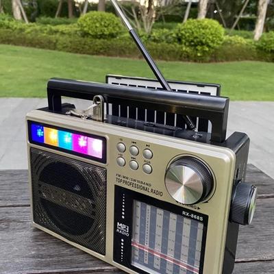 Portable Home Radio New Design Solar Charging FM AM SW Full-band Broadcasting Support TF Card/Bluetooth Audio Mini Speakers
