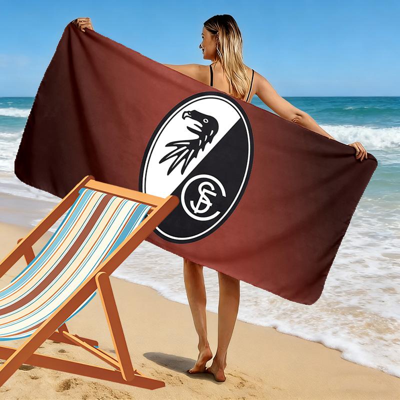SC Freiburg Print Beach Towel, Large Soft Quick Dry Towel for Beach Camping Swimming