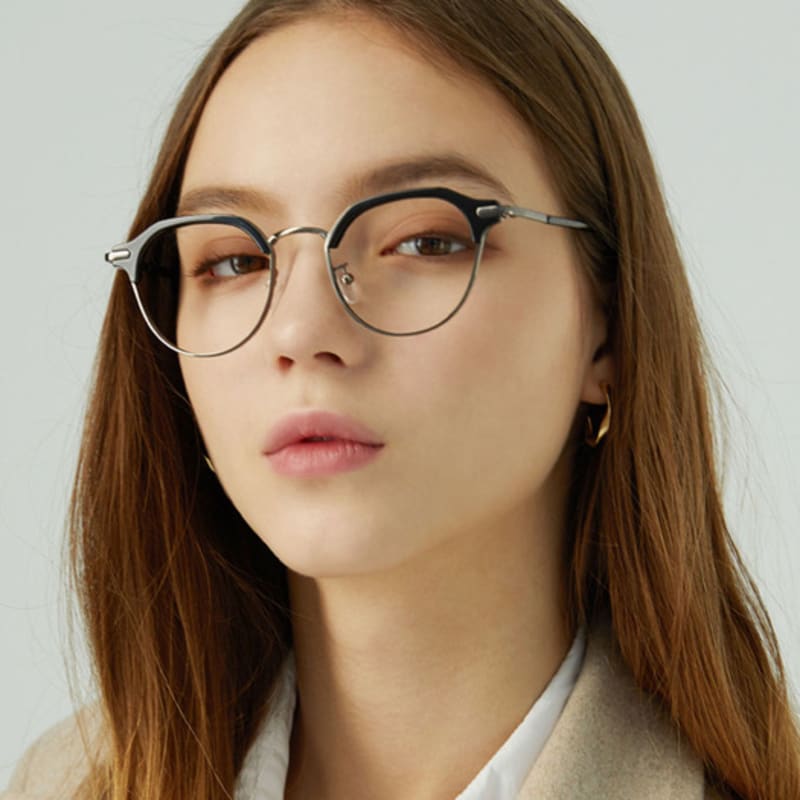 

oart Rilke BLACK square gold-rimmed glasses black