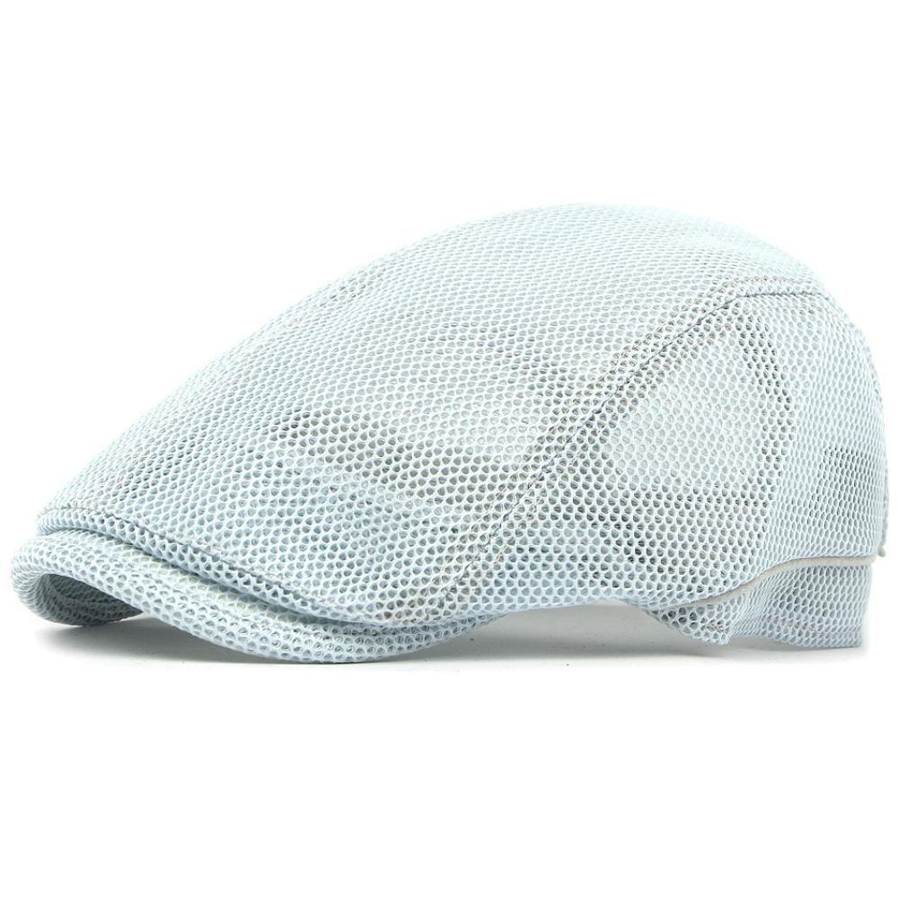 Ht4832 Beret Cap Spring Summer Sun Hat Cap For Men Women Breathable Mesh Trucker Cap Solid Plain Ivy Flat Cap Male Female Berets