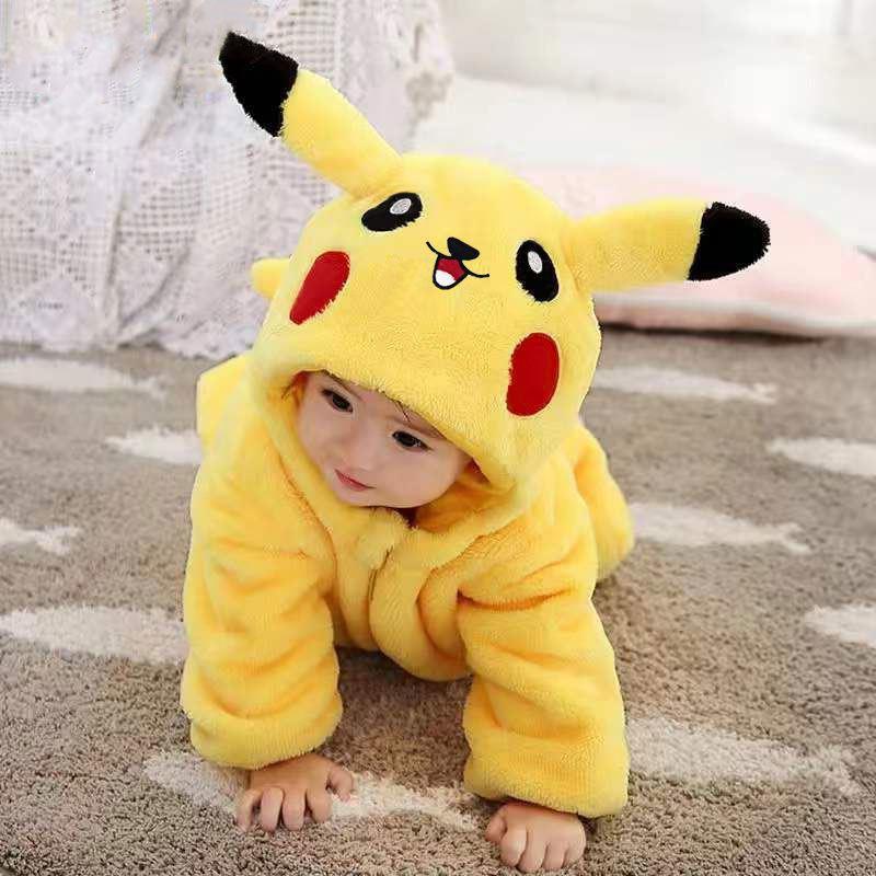 Autumn/Spring Thick Baby Dinosaur Romper - Warm, Cute, Perfect for Outings