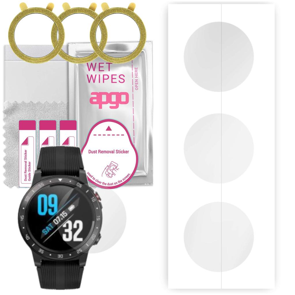 Protector de ecran cu hidrogel de 3x apgo pentru Maxcom Fit FW37 Argon, Film cu hidrogel, cu strat de pozitionare, instalare usoara