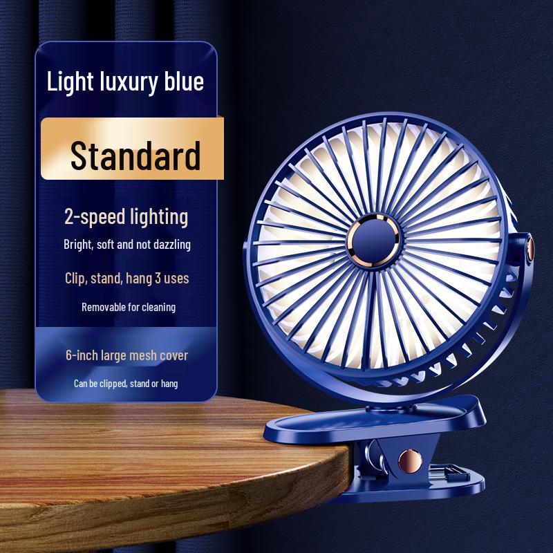 Mini USB Rechargeable Clip-On Desktop Fan for Dorms and Home