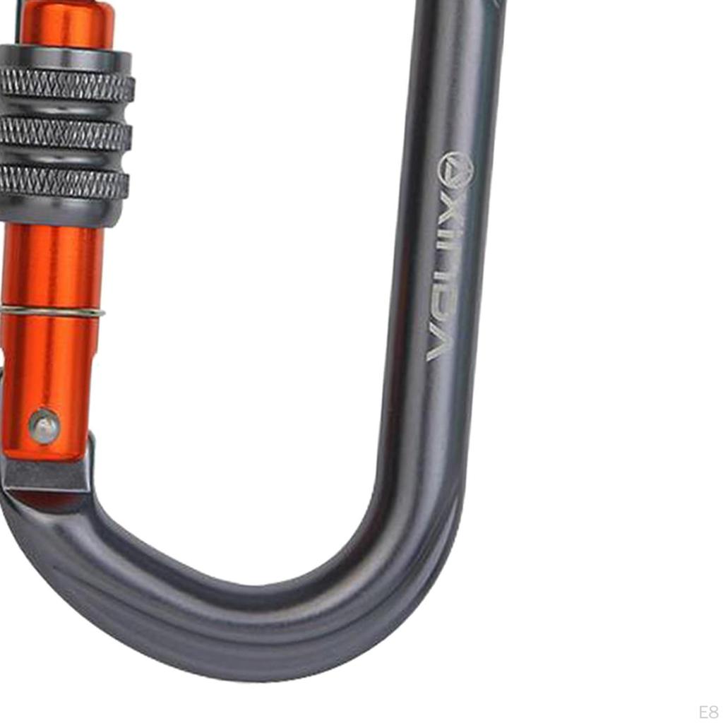 25kN Heavy Duty Locking Carabiner Clips - Excellent for Securing Pets Outdoor, Camping, Hiking,