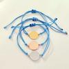 10 fashionable stainless steel circular blanket labels, couple friendship mirror pendants, adjustable bracelets, jewelry gifts