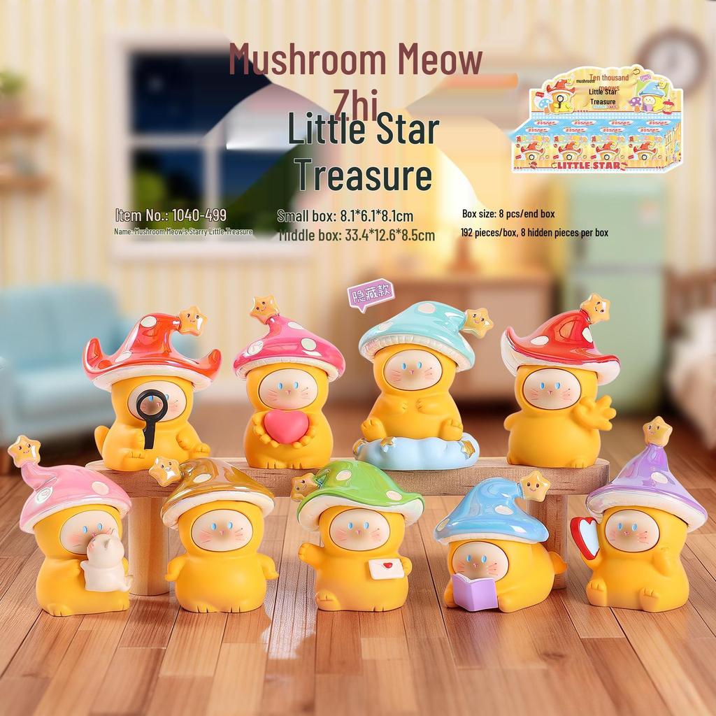 Trendy Cat Sparkling Soda Toy Blind Box – Colorful & Cute Cat Ornaments for Home or Office Décor
