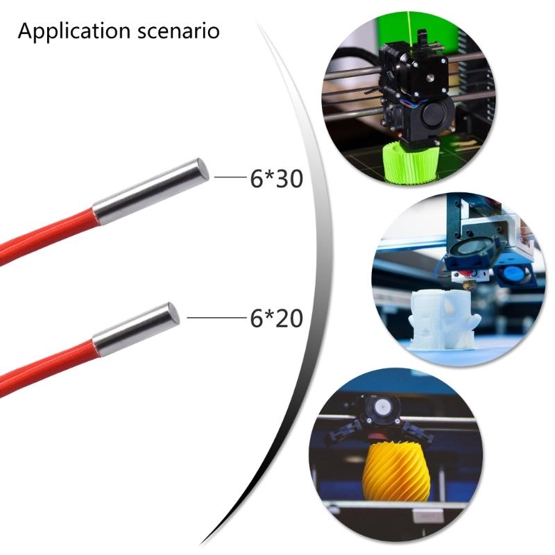 12V 24V 40W Heating Rod Ceramic Heating Cartridge High Durability Enhances 3D Printing