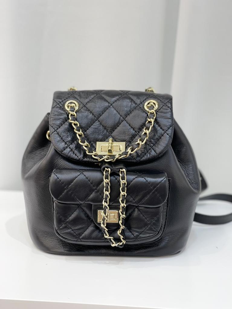 Kleiner Rucksack Damen Koreanische Version Mini-Rauten-Kettentasche Retro Lässig Vielseitiger Rucksack Trend