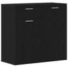 Sideboard in Black Oak Look 80 x 36 x 75 cm Engineered Wood
