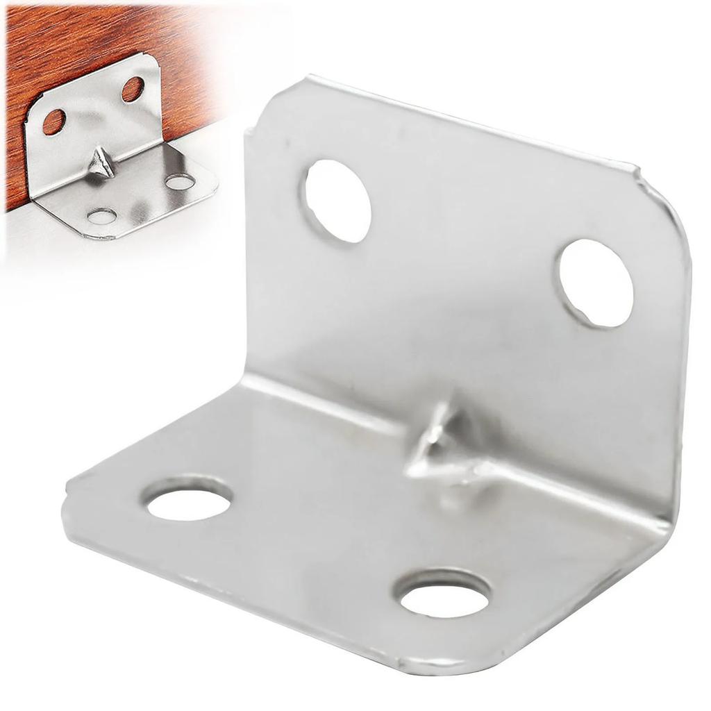 10pcs Angle Iron Board Table Chair Cabinet Wardrobe Fixed Connector 90-degree Angle Plate Bracket Shelf Brackets Accessories