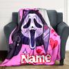 Custom Name Grim Reaper Humor Party Blanket For Couch Bed Plush Cozy Fuzzy Blanket Super Soft Warm Blankets For Fall And Winter 0916130