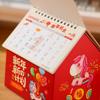 Cartoon 2026 Desk Calendar Coil Binding Standing Flip Calenda Monthly Planner  Spring Festival
