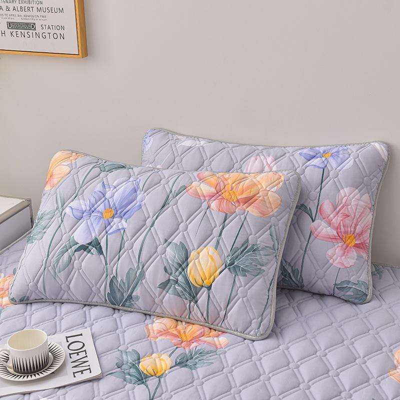 Thicken Mattress Cover for Home Funda De Colchón 100% Cotton Fitted Bedsheet King Size Floral Bed Covers 150x200(no Pillowcase)