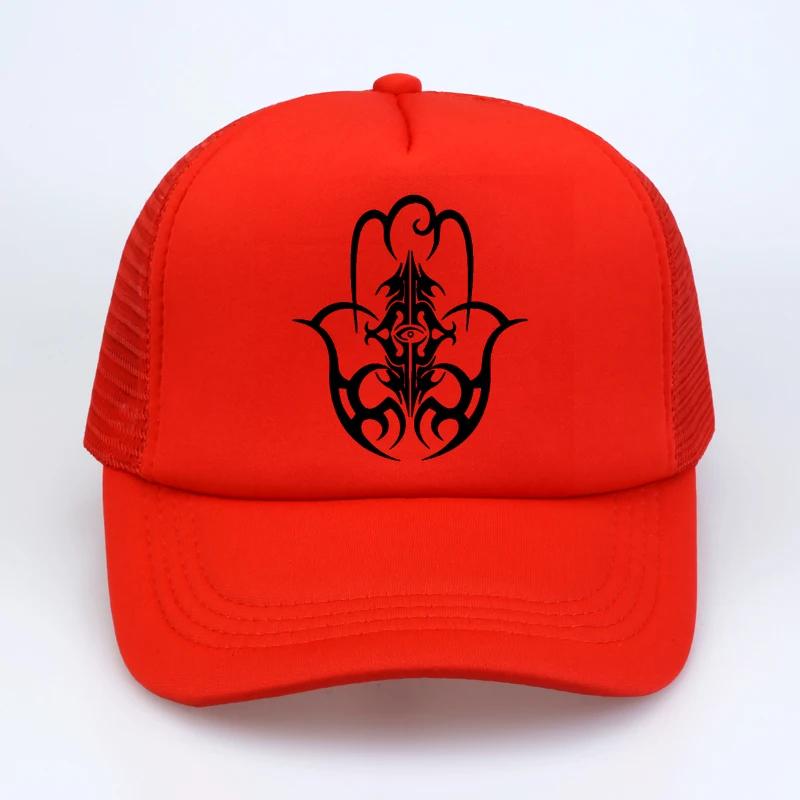 

HAMSA cap Hand India of Fatima Symbol Insigna Islam Muslim Insignia Baseball caps fashion casual Unisex Women mesh Trucker Hat
