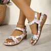 Summer Women's Thick-soled Open-toe Sandals with Luxurious Printed Designs, Outdoor Comfortable and Anti-slip Walking Shoes