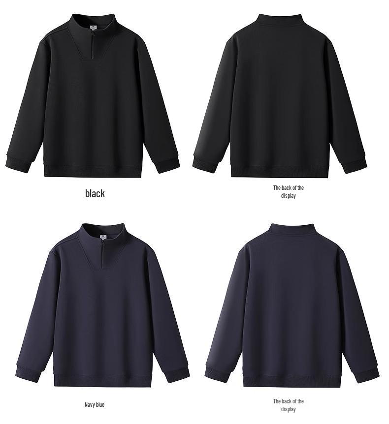 Men's Half-Zip Stand Collar Sweatshirt: Pure Color Long Sleeve T-Shirt for Spring & Autumn