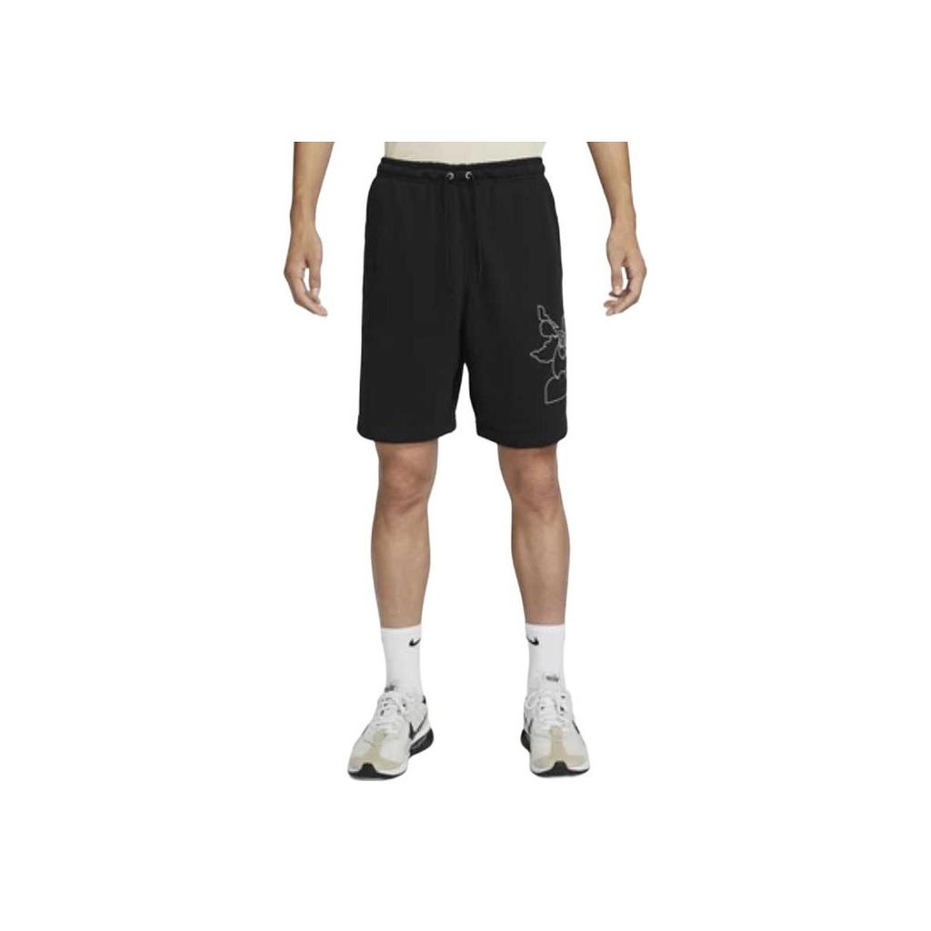 Nike Letter Pattern Design Comfortable Versatile Mid-Waist Three-Quarter Shorts Men Shorts Black FZ0819-010