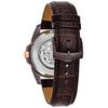 Bulova 98A165 Men's Stainless Steel Brown Leather Band Brown Skeleton Dial Smartwatch