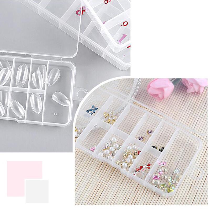 10/11Grids Nail Art  Gem Accessories Empty Container Storage Case Box