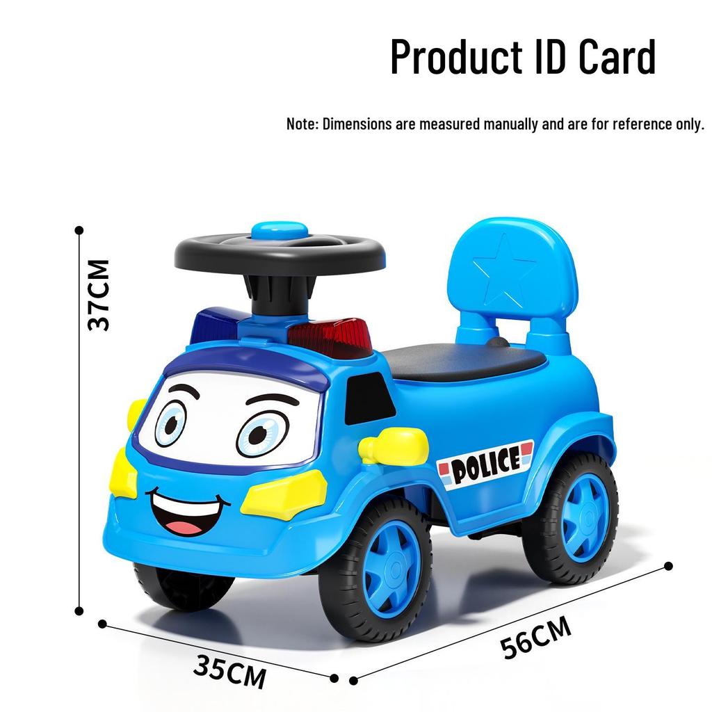 109 Police Car 11 Alliance Remote Control Kids' Ride-On Four-Wheel Toy Car