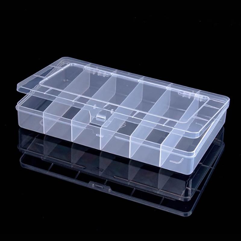 6 Grid Rectangular Storage Box Pp Plastic Transparent Box Lure Fishing Gear Box