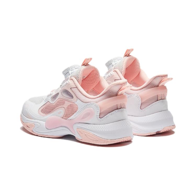 Anta Comfortable Non-Slip Durable Low-Top Casual Shoes Kids Sneaker White Pink 322429921-1