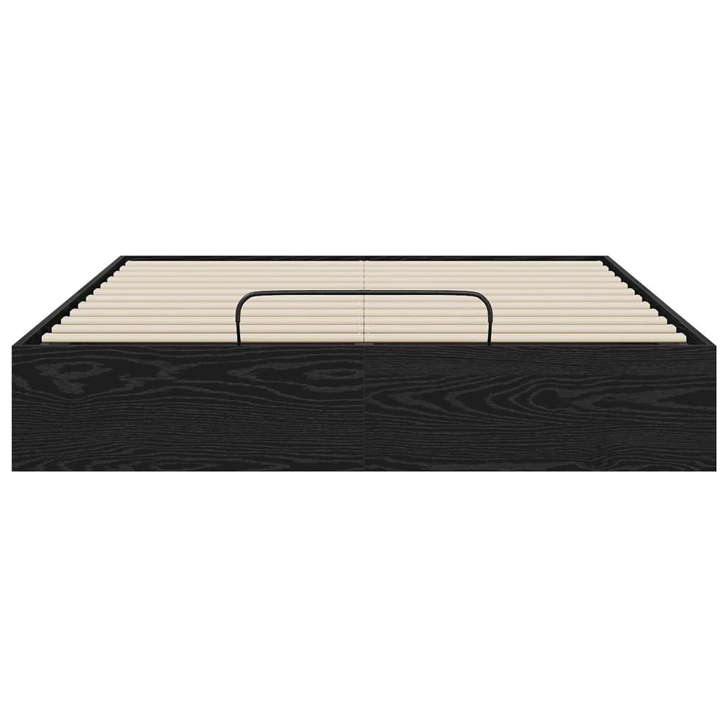 Ottoman Bed Frame Black Oak 203 x 120 x 25 cm