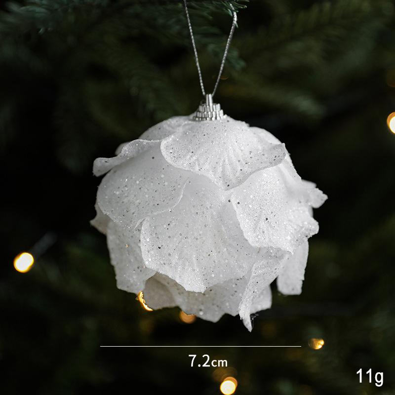 1 Stück Weiße Weihnachtskugel Weihnachtsbaum Hängender Anhänger Blume Schaum Schnee Kugel Weihnachten Dekor Für Zuhause 2026 Neues Jahr