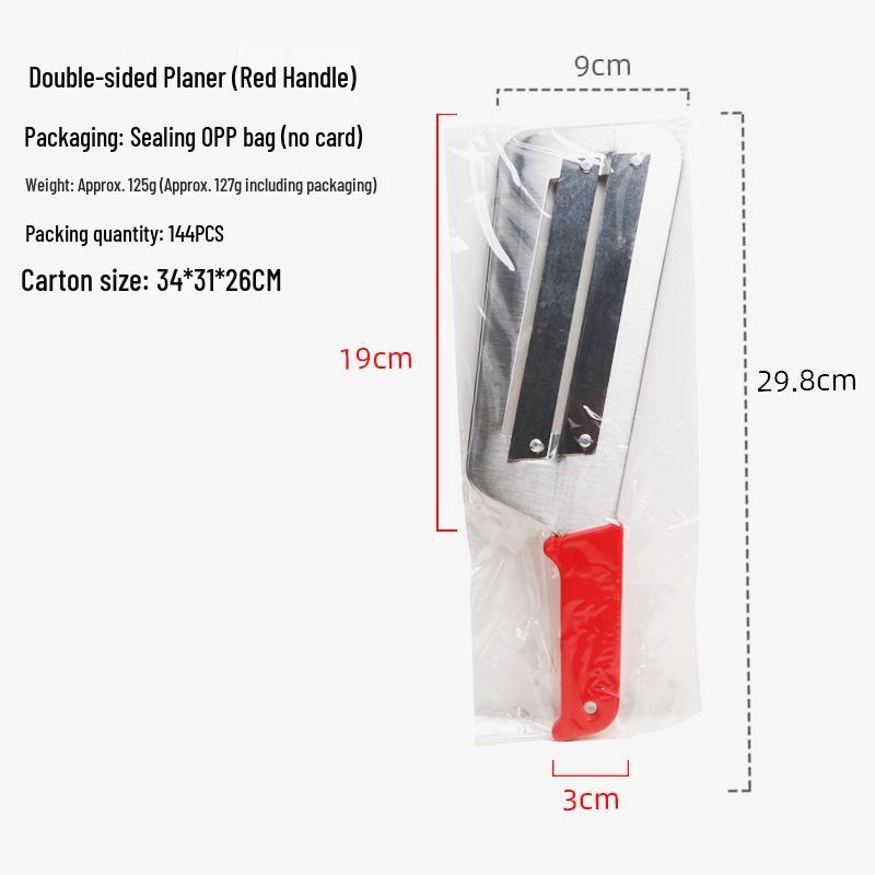 Red Handle 2-Piece Vegetable Knife & Cabbage Slicer Peeler Set