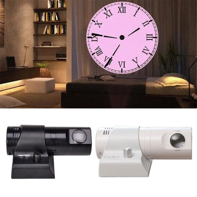 Analog Digital LED Projection Clock with 4 Color Slides and Remote Control for Easy Time Viewing In Bedroom or Office