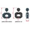 REC-MOUNTS Yupiteru ATLAS Bike Navigation System MCN46si MCN45si MCN43si Compatible B21 Bike Mount Set [REC-B21-BBSET-ZU] (Handle Clamp Diameter