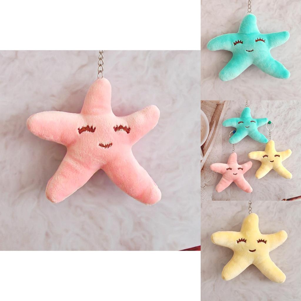 Plush Starfish Keychain Plush Toy Decorative Pendant For Kid And Teens