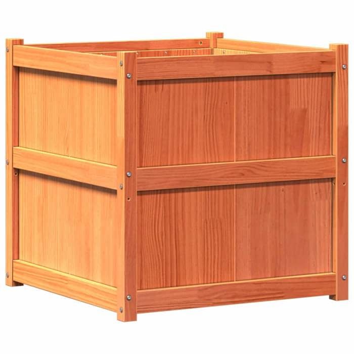 VidaXL Jardinière, Lit Surélevé, Bac à Fleurs, Pot de Plantes, Boîte à Fleurs Jardin Patio Terrasse, Cire Marron Bois de Pin 837436