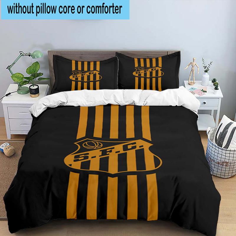 3pcs Powerful Football Crest Design Printed Bedding Set Duvet Cover Closure Includes 1 Duvet Cover & 2 Pillowcases Bedding Sets Home Decor Gifts