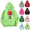 Pull léger à manches longues pour femme avec poches et sweat à capuche graphique Preppy
