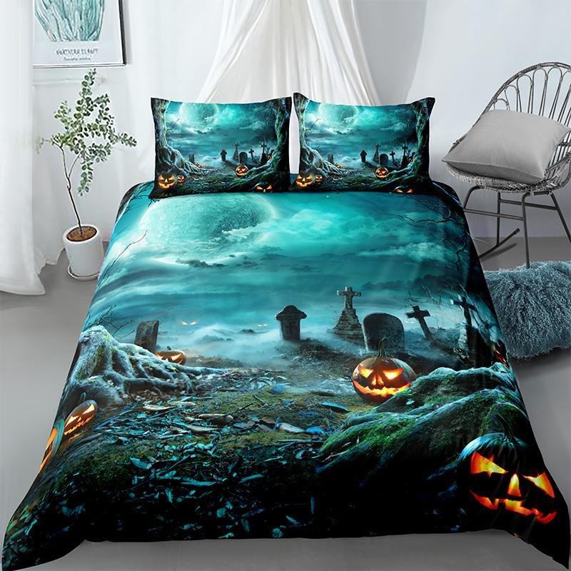 3D Landscape Bedding Set Printed Scenic Tree Sun Duvet Cover Pillowcases for Home Bedroom Twin Queen King Size