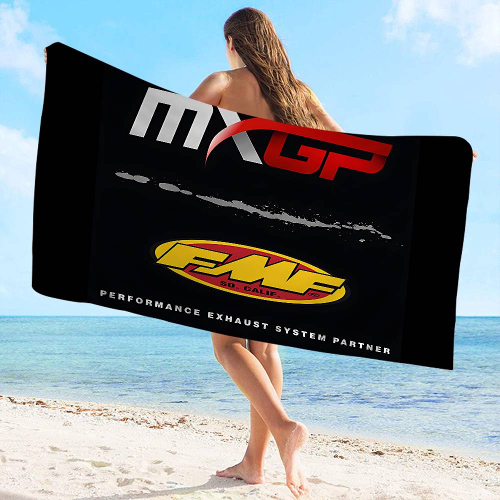 FMF Racing Logo Beach Towel Colorful Bath Towels for Girl Microfiber Quick Dry Custom Sand Free Beach Yoga Spa Gym Pool