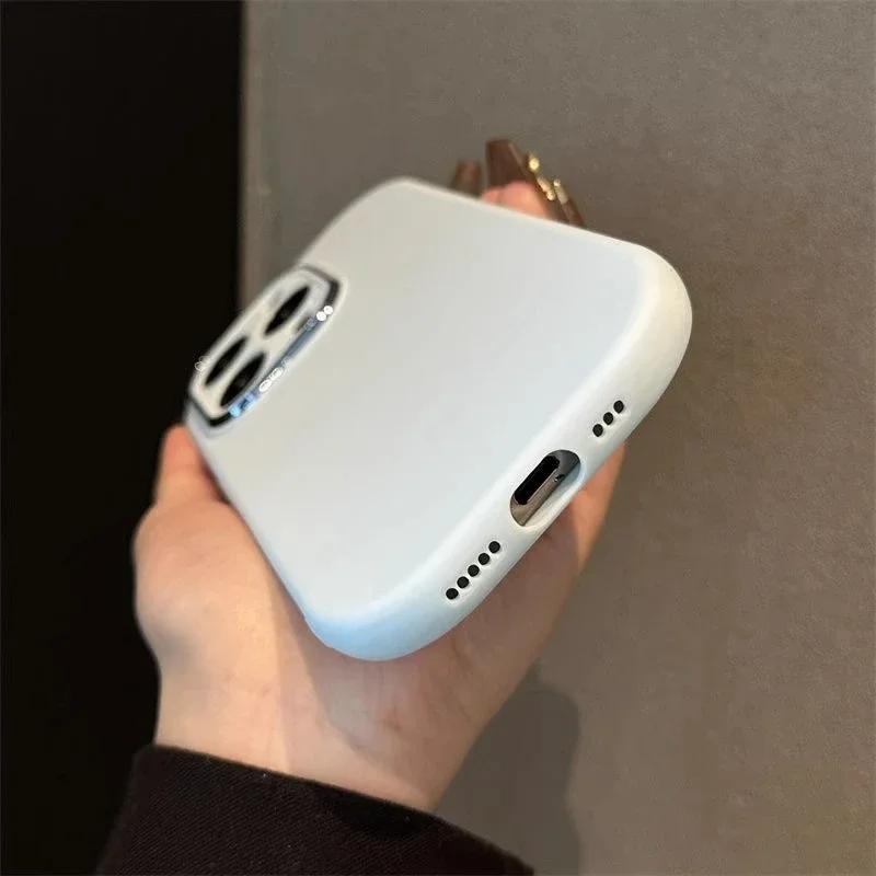 Luxury Cute Soft Silicone Candy Color Phone Case For iPhone 17 11 12 13 14 15 16 Pro Max Plus Shockproof Bumper Back Cases Cover