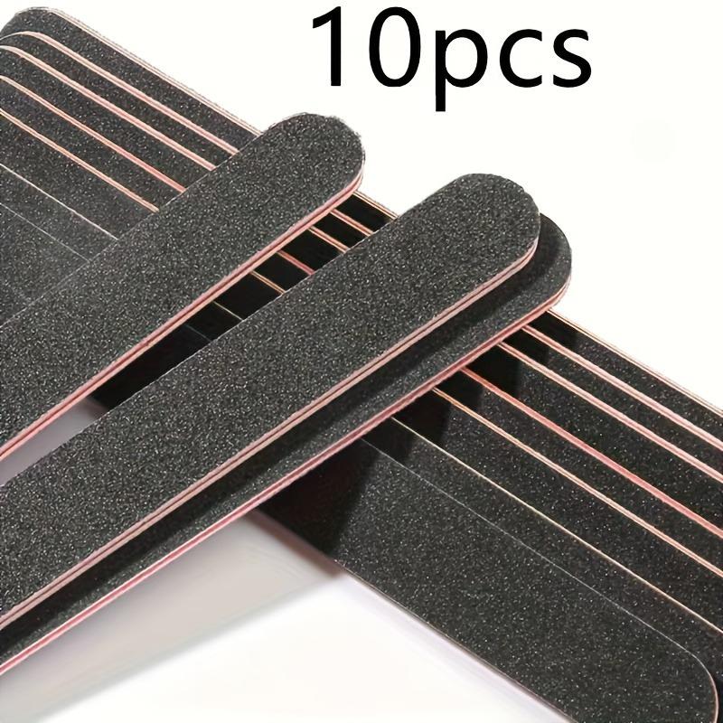 5/10pcs Professional Double-Sided Nail File Set Featuring 100/180 Grit Black Sanding Boards for Nail Care And Filing