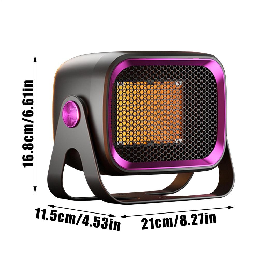 Desk Heater 1200W Ceramic With Tip-Over Overheat Protection Small Space Heater For Office Desktop For Home Bedroom Living Room