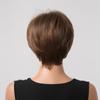 ESIN synthetische Perücken, natürliches kurzes braunes Haar, natürlicher täglicher Gebrauch, Perücke mit Pony, gewellt, Damenperücken für weiße und schwarze Frauen