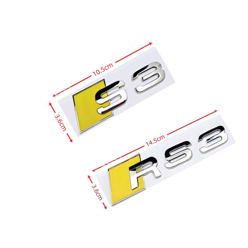 Plastic Modified Accessories Car Letter Emblem Stickers for Audi RS7 RS8 S3 RS3 RS4 RS5 RS6 S4 S5 S6 S7 S8 Logo Rear Trunk Badge