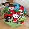 1PC Strawberry Hello Kitty Umbrella-8-Rib Reinforced, Automatic Open, Lightweight & Durable, Cute Fashion Accessory for Outdoor-P2638