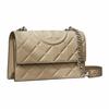 Tory Burch Fleming Adjustable Chain Leather Shoulder Bag Small Soft Cement Women Shoulder Bag 164800-022