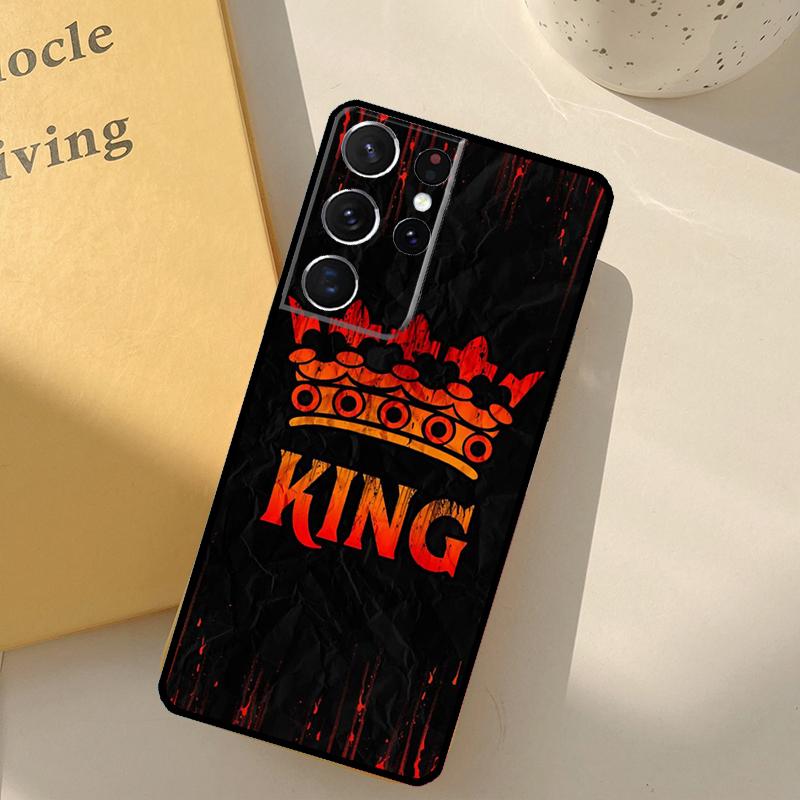 King Queen Art Phone Case For Samsung Galaxy S25 Ultra S20 S21 S22 S23 S24 S9 S10 Plus S25 FE Cover Shell