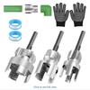 Integrated Internal & External Pipe Threading Tool 3PCS Durable PVC Pipe Threader Kit for Household DIY Plumbing Renovation Tasks