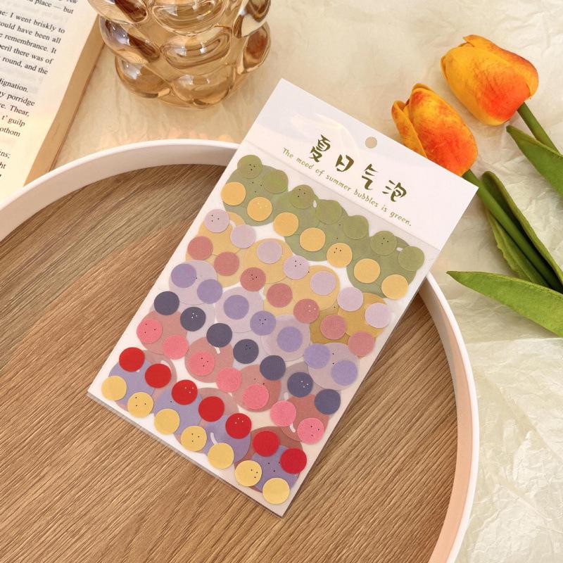 Polka Dot Washi Tape Stickers for Journaling - Small Round Labels